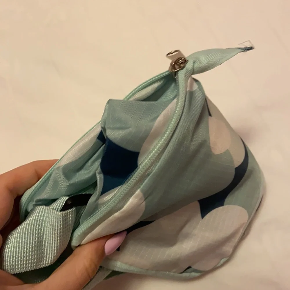 Brand new Packable Backpack Mint Green Blue Pattern Spring Summer